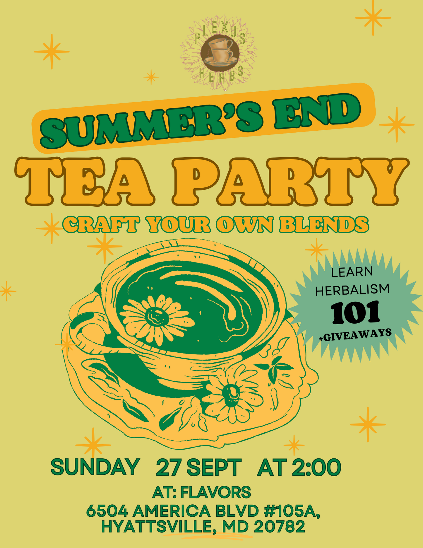 SUMMER'S END TEA PARTY